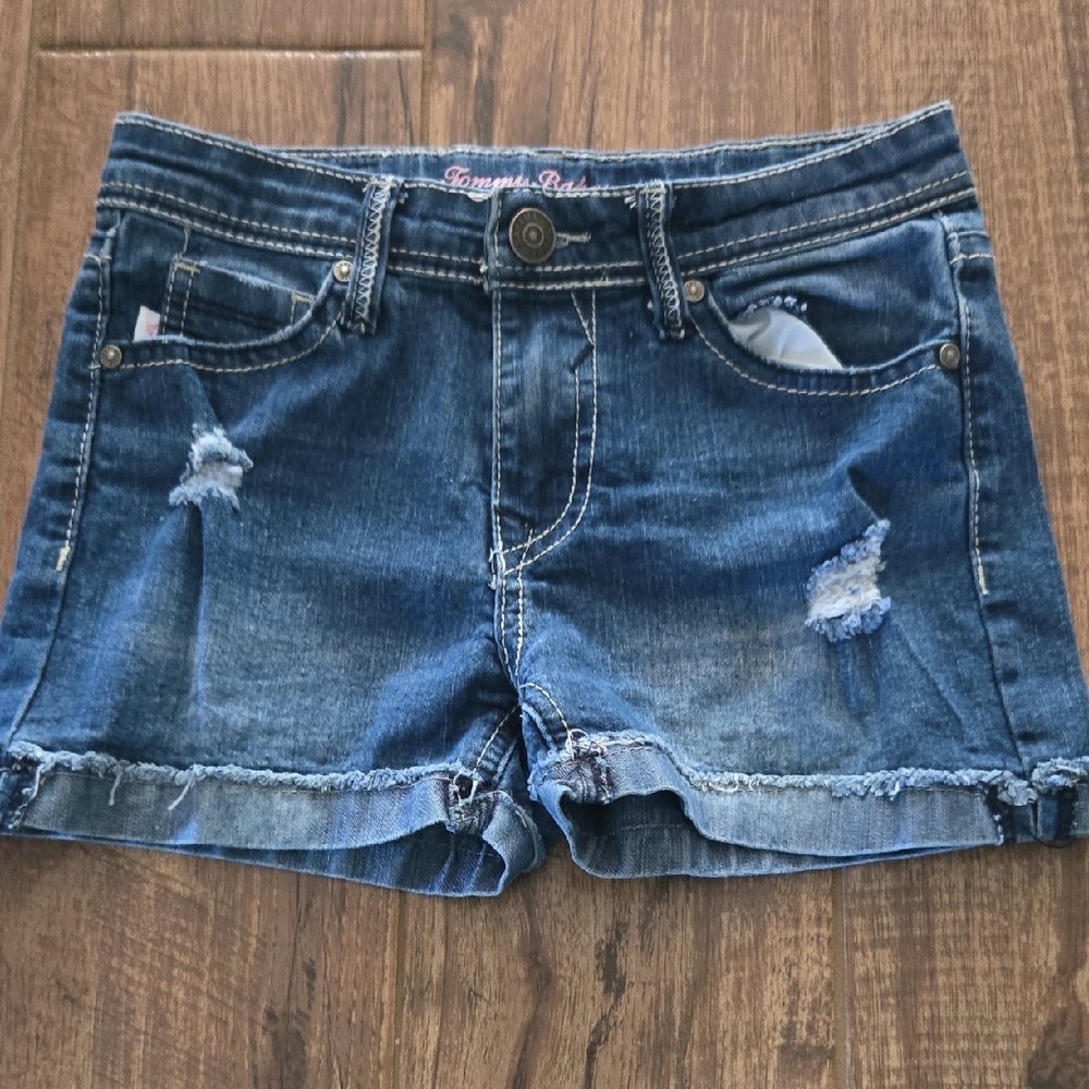 Denim Blue Girl's Shorts